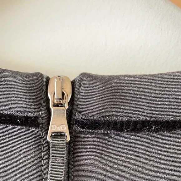 New D&G Dolce & Gabbana Black Sleeveless Velvet Trim Sheath Dress IT44/US8 - Picture 15 of 16